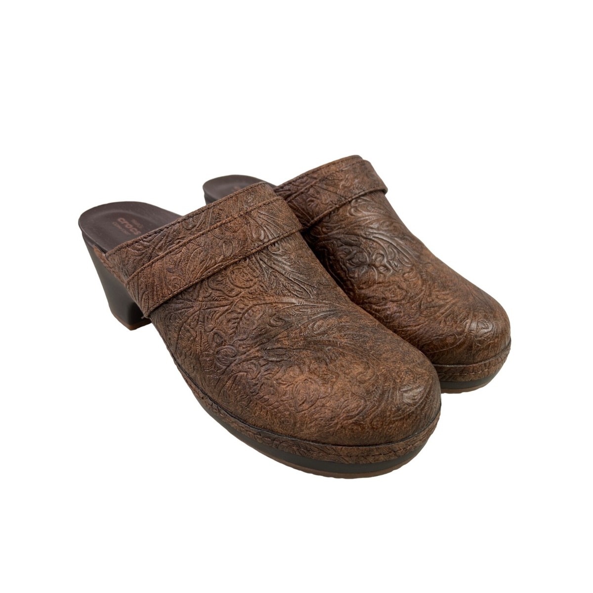 Leather Clog Crocs Sarah Clog Crocs Sarah Triple Comfort Tooled