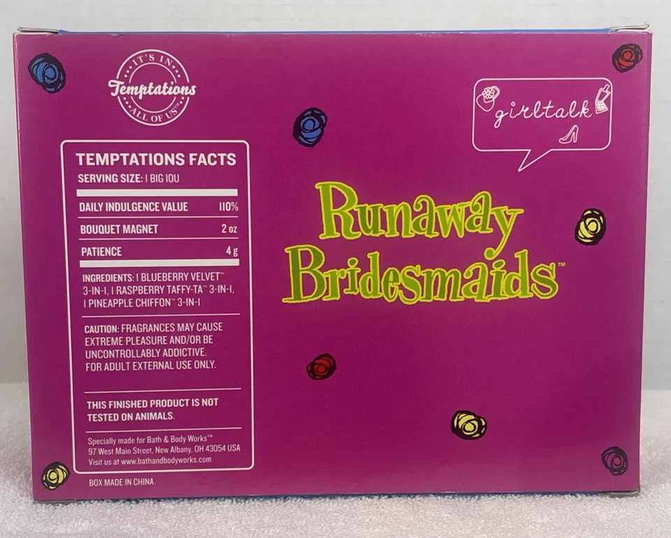 Runaway Bridesmaids Temptations 3PC Gift Set Blueberry Raspberry Pineapple RARE - Image 2 of 4