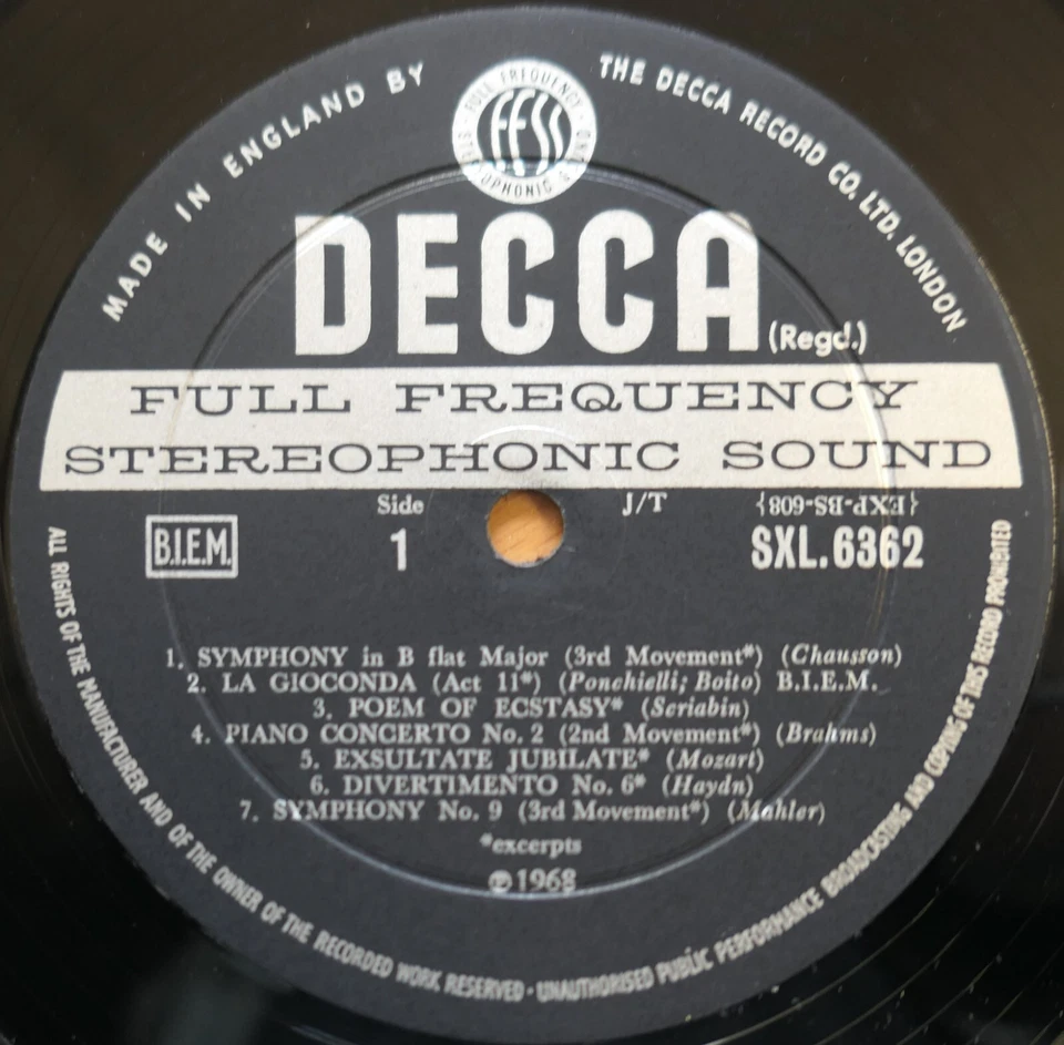 SXL 6362 ED2 Decca Stereo Sampler Album 1968 Decca 1st WBG Stereo NM - Image 3 of 4