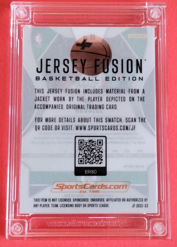 BILL RUSSELL PLAYER WORN JACKET PATCH #d2/5 Jersey Fusion SILVER PRIZM CARD - Image 2 of 4