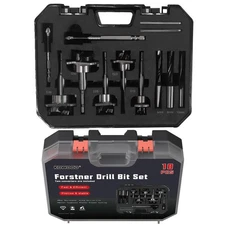 10PCS Forstner Bits Set for Woodworking, Carbide Tipped Forstner Drill Bits f...
