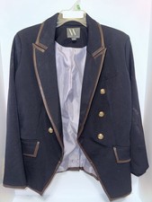 Vintage Worthington Black Lined Blazer Jacket Button Closure Long Sleeve Size10