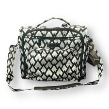 JuJuBe B.F.F Collection Convertible Diaper Bag, geometric pattern decor. Mint