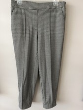 Nine West Women’s Pant Dressy Stretch Relaxed Crop Brown Plaid SZ M