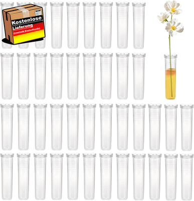 Blumenröhrchen Set 42 Stück Wasserdicht Kunststoff 7cm für Floristik & Dekoratio