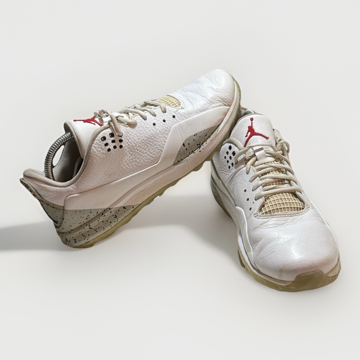 Nike Air Jordan 4 Golf White Cement CW7242-100 Men's Size 8.5 Retro Cleats | eBay