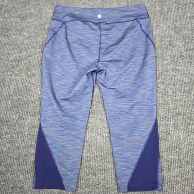 Tek Gear DryTek Womens XXL Crop Leggings Lot 2 Purple Stripe Abstract Splatter