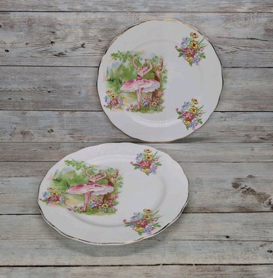 Vintage Imperial Bone China Warranted 22K Gold Trim Ballet Dancer 6.5'' Plates