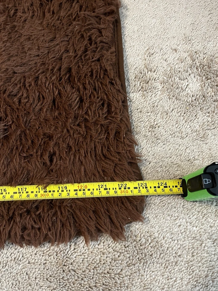 Large Brown Furry Area Rug 8 X 10 Feet Soft Faux Fur - Image 4 of 4