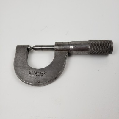 Starrett No. 575B Screw Thread Micrometer 14 to 20P Double V Anvil Machinist