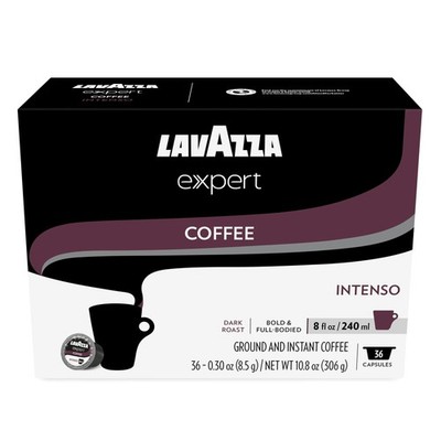 Lavazza Expert Intenso Coffee Capsules 36 Count Bold Dark Roast Compatible Cl...