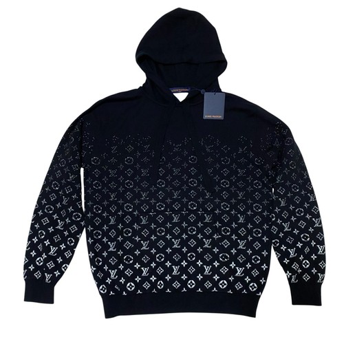 Unused Louis Vuitton Monogram Gradient Hoodie #L Men's