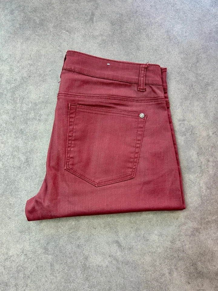 Jean slim enduit Vila bordeaux taille W30 L32 pantalon enduit chic idéal #lux01 - Photo 2/4