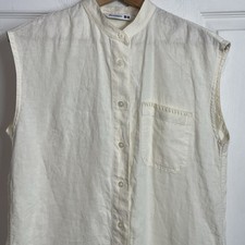 JW ANDERSON X UNIQLO 100% Linen Button Down Tunic Shirt SIZE SMALL