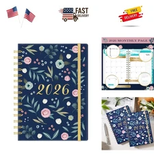 Stylish 2026 Calendar Planner - Portable with Inner Pocket & Elastic Strap