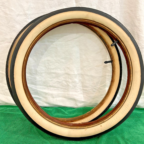 Set of Schwinn Stingray Whitewall Tires, USA Slik, Westwind, 1968, Tubes