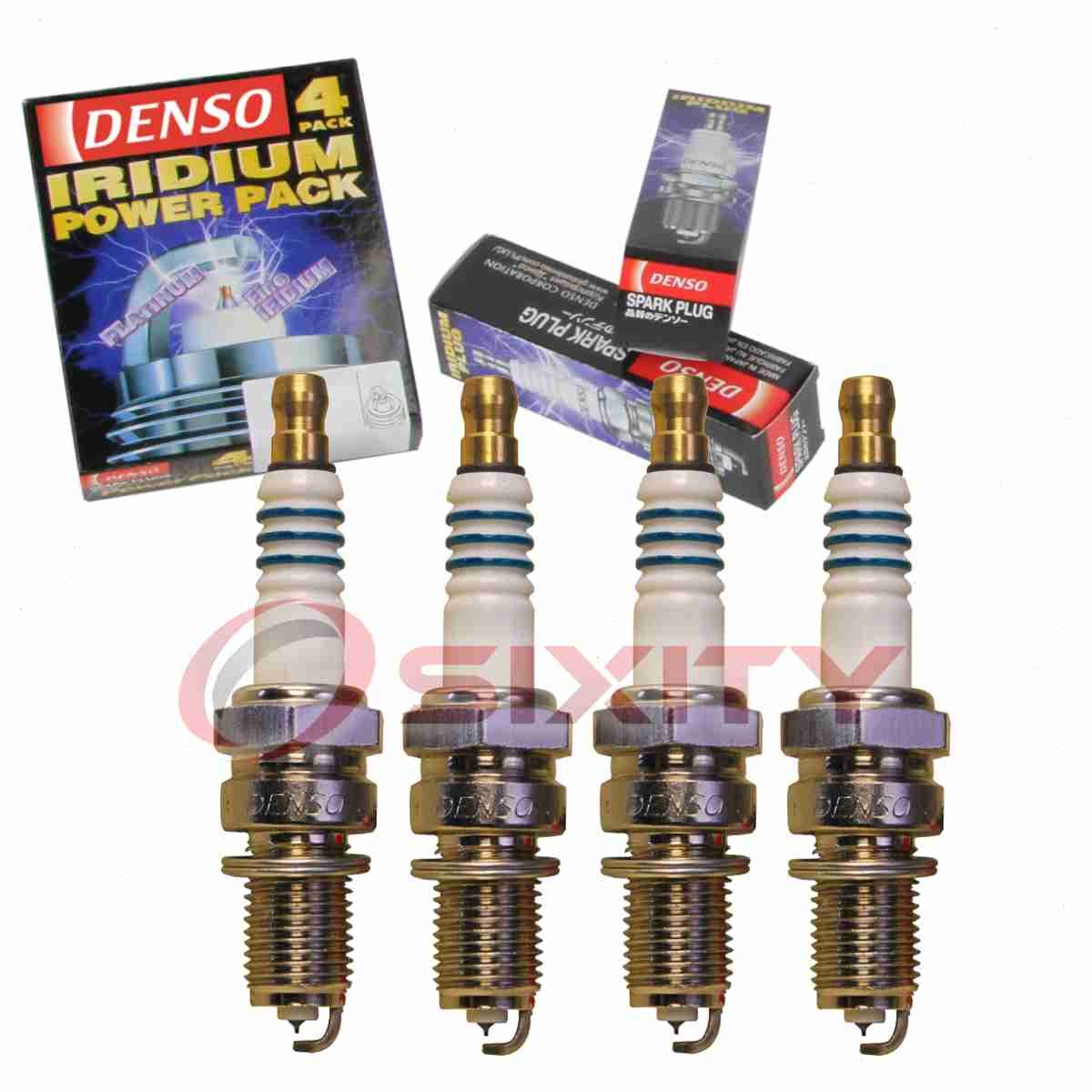 4 pc DENSO 5377 Iridium Power Spark Plugs for IX27B 5545 Ignition Wire pz