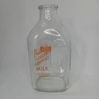 Vintage Thatcher's Golden Guernsey Glass Milk Bottle Albuquerque NM Half Gallon