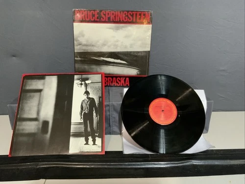 Vintage Bruce Springsteen Nebraska Vinyl Record 1982 Shrink EX/EX NIce