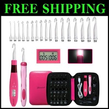 Lighted Crochet Hooks Set with Stitch Counter