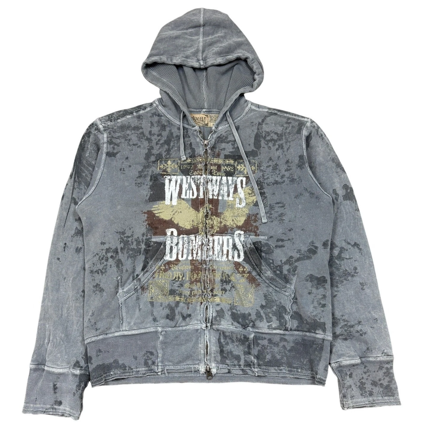 Salvage Westways Bombers Thermal Lined Full Zip Hoodie Men's Medium Y2K Grunge
Opens in a new window