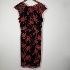 Women’s Hailey Lace Dresss Black Red Love Sexy cap Sleeve Size 4