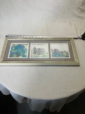 Three Framed Traditional Chinese Landscape Prints