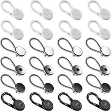 24 Elastic Collar Extenders: Button Extender Neck Extensions for Shirts, Pants,