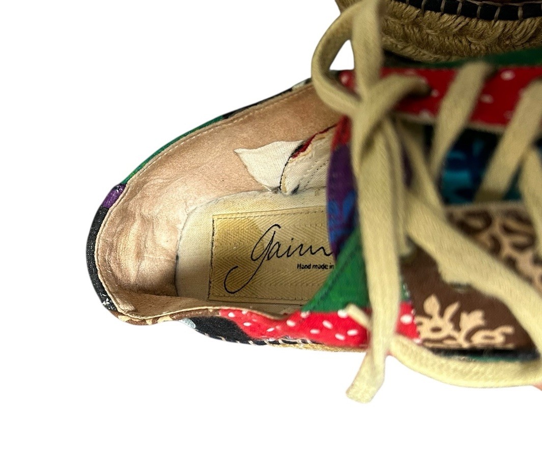 Gaimo Patchwork Espadrilles Platform Wedge Lace U… - image 5