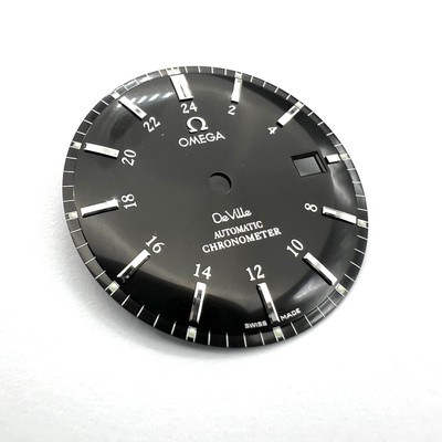 Omega De Ville Co-Axial Gmt Automatic Chronometer Zifferblatt Uhr NOS SCHWARZ