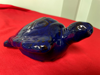 Stunning Deep Blue, Terracotta Sea Turtle