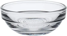 Made in France Lys Stackable Glass Bowl (Set of 4), 1 Oz., 2.3 Inches, Clear