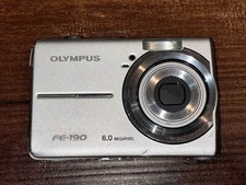 Olympus Digital Camera FE-190 6.0MP Silver Battery No Charger - PARTS OR REPAIR