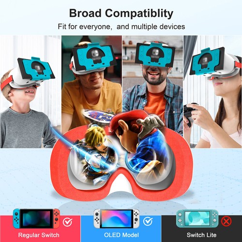 VR Headset for Nintendo Switch Games Console OLED Model NS 3D Reality Glasses - Picture 9 of 12