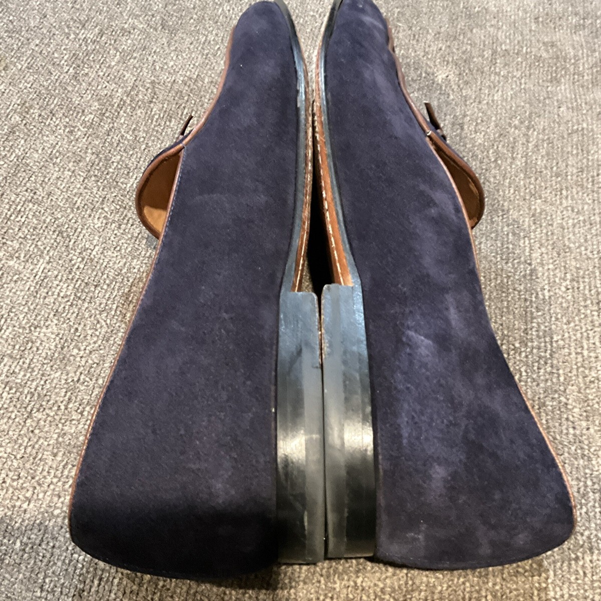 3.D.M Lifestyle Mens Blue Suede Tassel Loafers Dress Shoes 