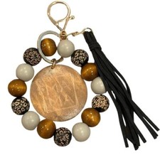 MAMA Beaded Keychain with Tassel