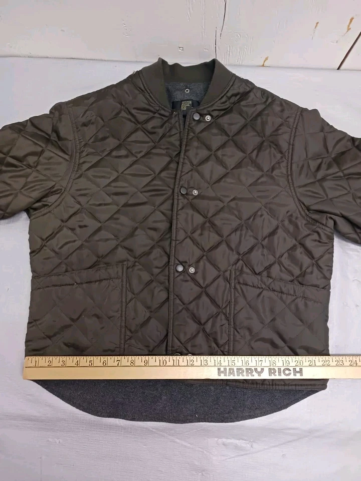 Chaqueta acolchada pelirroja forro a presión talla L Foto 4 de 4