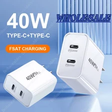 40W USB C Wall Charger Fast Block Type C Charging Cube Brick Box For iPhone Lot