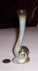 Vintage Frankoma Pottery SNAIL Bud Vase Woodland Moss