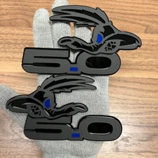 Coyote  Badges Emblem STEALTH Blue Eye for 5.0 Fender  Angry  Agressive