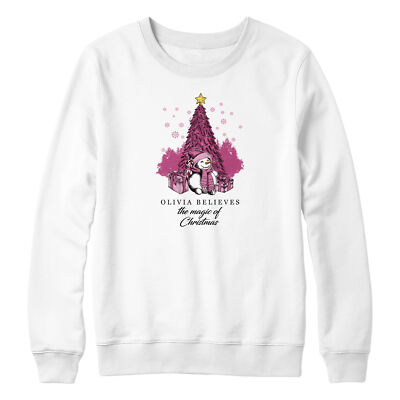 Personalisierter Magic of Christmas Mädchen Pullover Sweatshirt Girl Day Szene Stern...