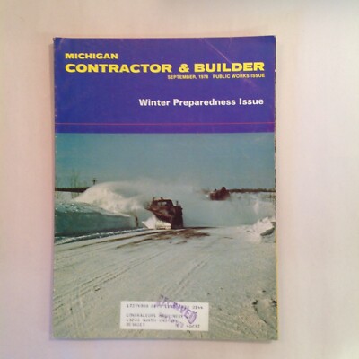 Vintage Sep 1978 Michigan Contractor & Builder Public Works Issue Winter Prep MI