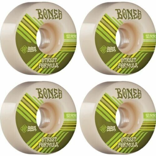 BONES STF 53㎜99a V4 Bones STF Retros Skateboard Wheels V4 Wide - White 53mm 99a