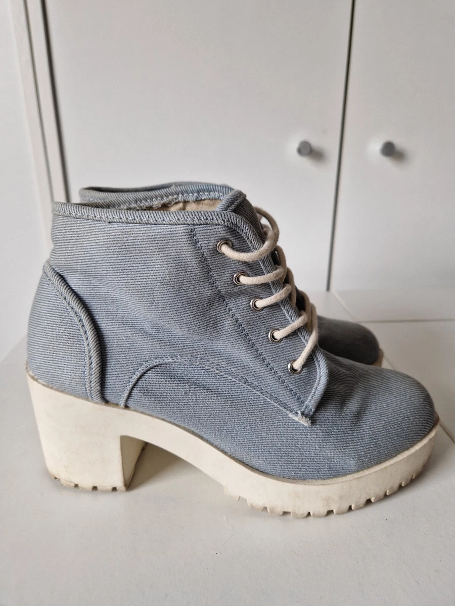 Zara blue deals lace up boots