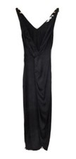 & Other Stories Ruched Wrap Style Midi Dress Size 6 8 Eur 34 Black Paris Atelier
