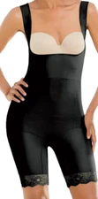 plus size 3X Black One Piece Shapewear Open Bust Body Suit by Ashro new