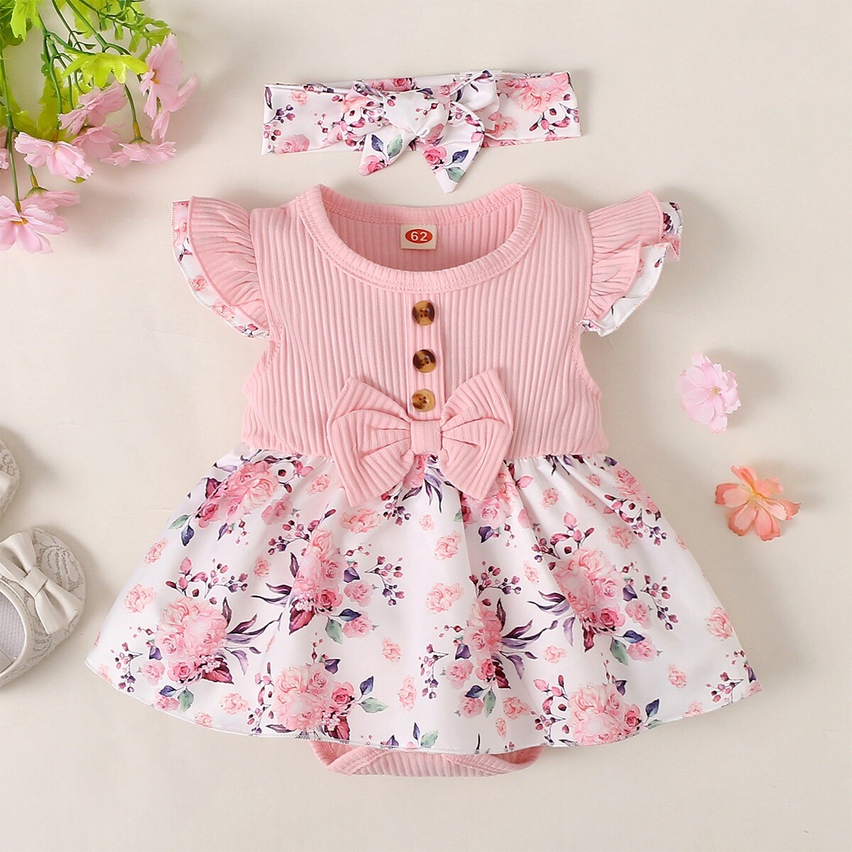 Newborn Baby Girl Floral Ruffle Romper Dress Headband Party Outfits Clothes Set | eBay Newborn Baby Girl Floral Ruffle Romper Dress Headband Party Outfits Clothes Set | eBay