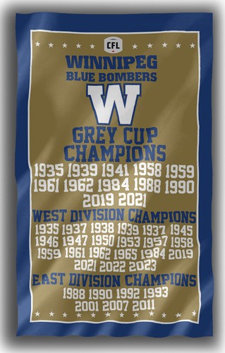 Winnipeg Blue Bombers Football Team Memorable Flag 90x150cm3x5ft Fan Best Banner - Picture 2 of 6