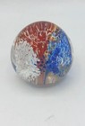 Vintage Paperweight art glass Handblown  Fireworks Red, White, & Blue — photo 3