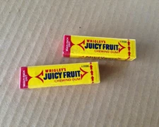 Vintage 1970’s Wrigley’s Juicy Fruit Chewing Gum 2 Packs Sealed USA NOS